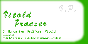vitold pracser business card